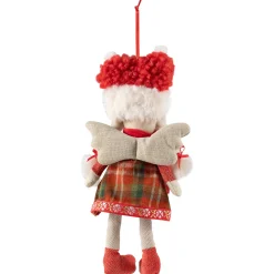 Angel Girl with Glittered Wings Christmas Ornament - 8.5