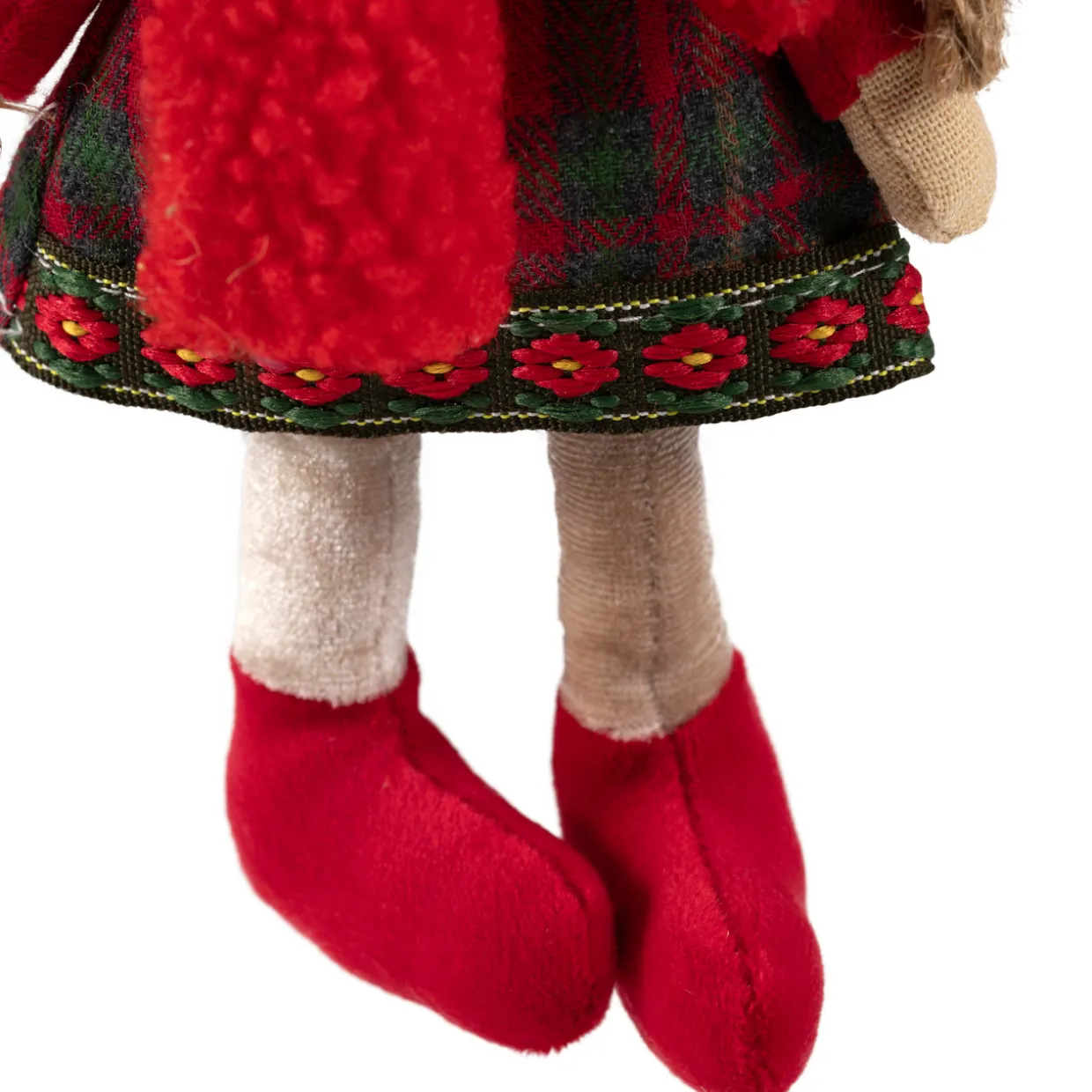 Angel Girl with Knitted Winter Hat Christmas Ornament - 8.5"