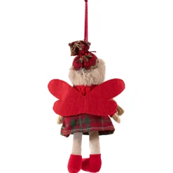 Angel Girl with Knitted Winter Hat Christmas Ornament - 8.5