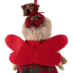 Angel Girl with Knitted Winter Hat Christmas Ornament - 8.5