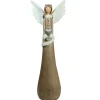 Angel with Heart Christmas Figurine - 24" - Brown and White