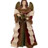Angel with Wings Commercial Size Christmas Tree Topper - 3' - Brown and Red - Unlit