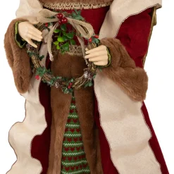 Angel with Wings Commercial Size Christmas Tree Topper - 3' - Brown and Red - Unlit