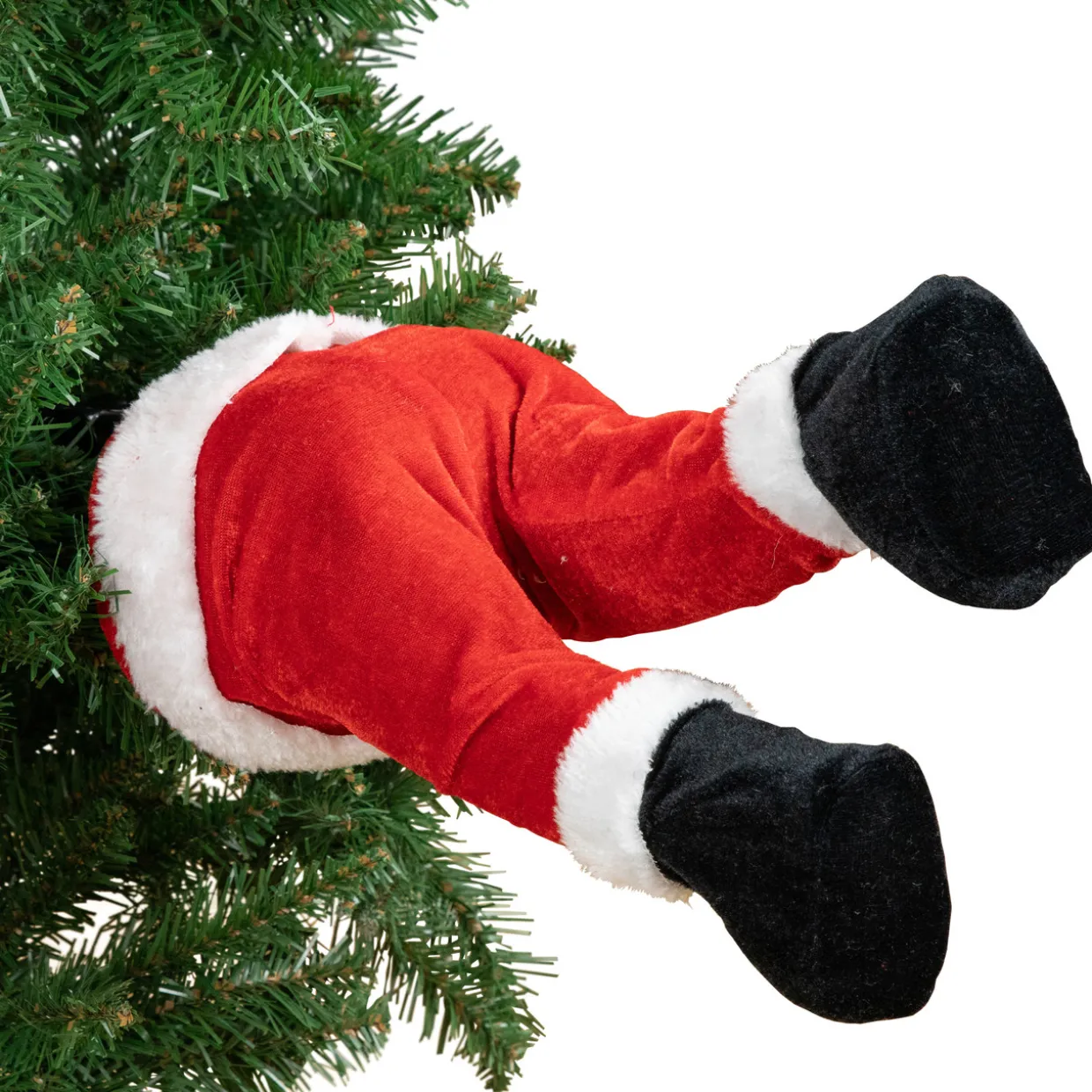 Animated and Musical Santa's Kicking Legs Christmas Village Decoration - 25.5"