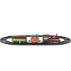 Animated Christmas Train Set Carrying Frosted Pine Trees - 9-Piece