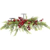 Apples and Berries Triple Pillar Christmas Candle Holder - 36" - Green and Red