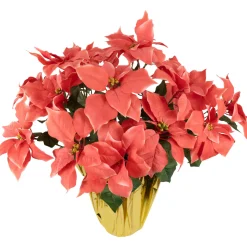 Artificial Christmas Poinsettia with Wrapped Base - 28