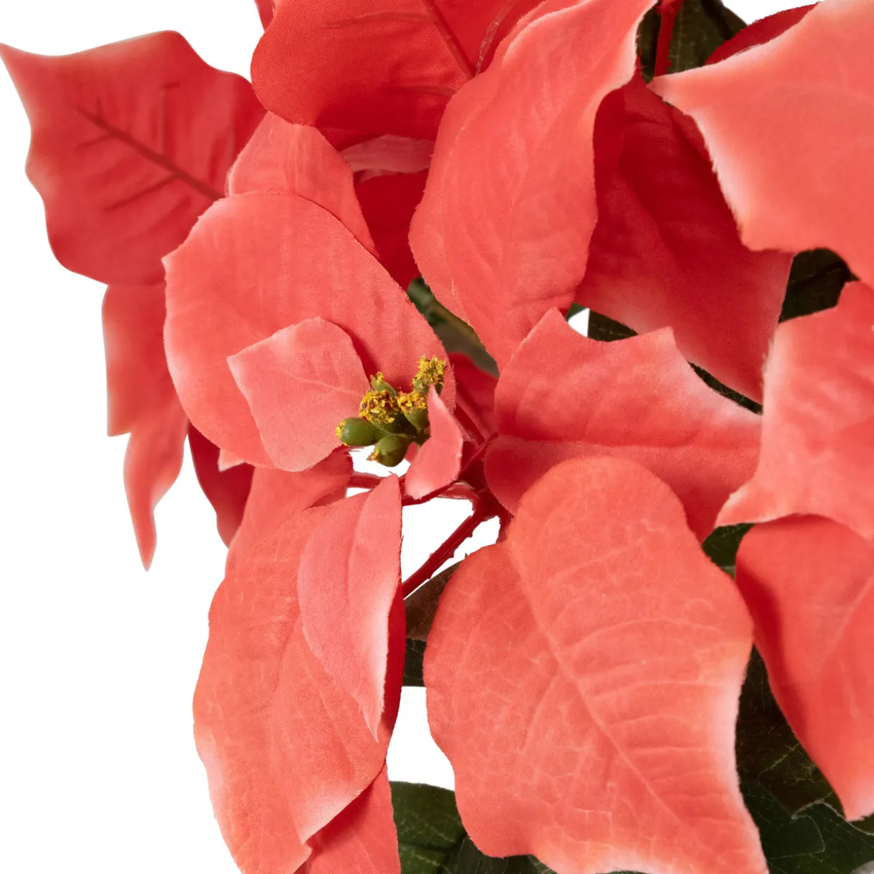 Artificial Christmas Poinsettia with Wrapped Base - 20" - Pink
