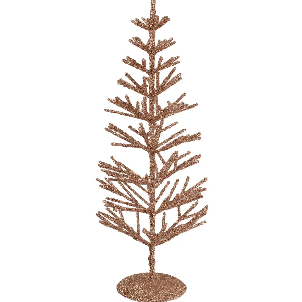Artificial Glittered Twig Christmas Tree - 18" - Rose Gold - Unlit