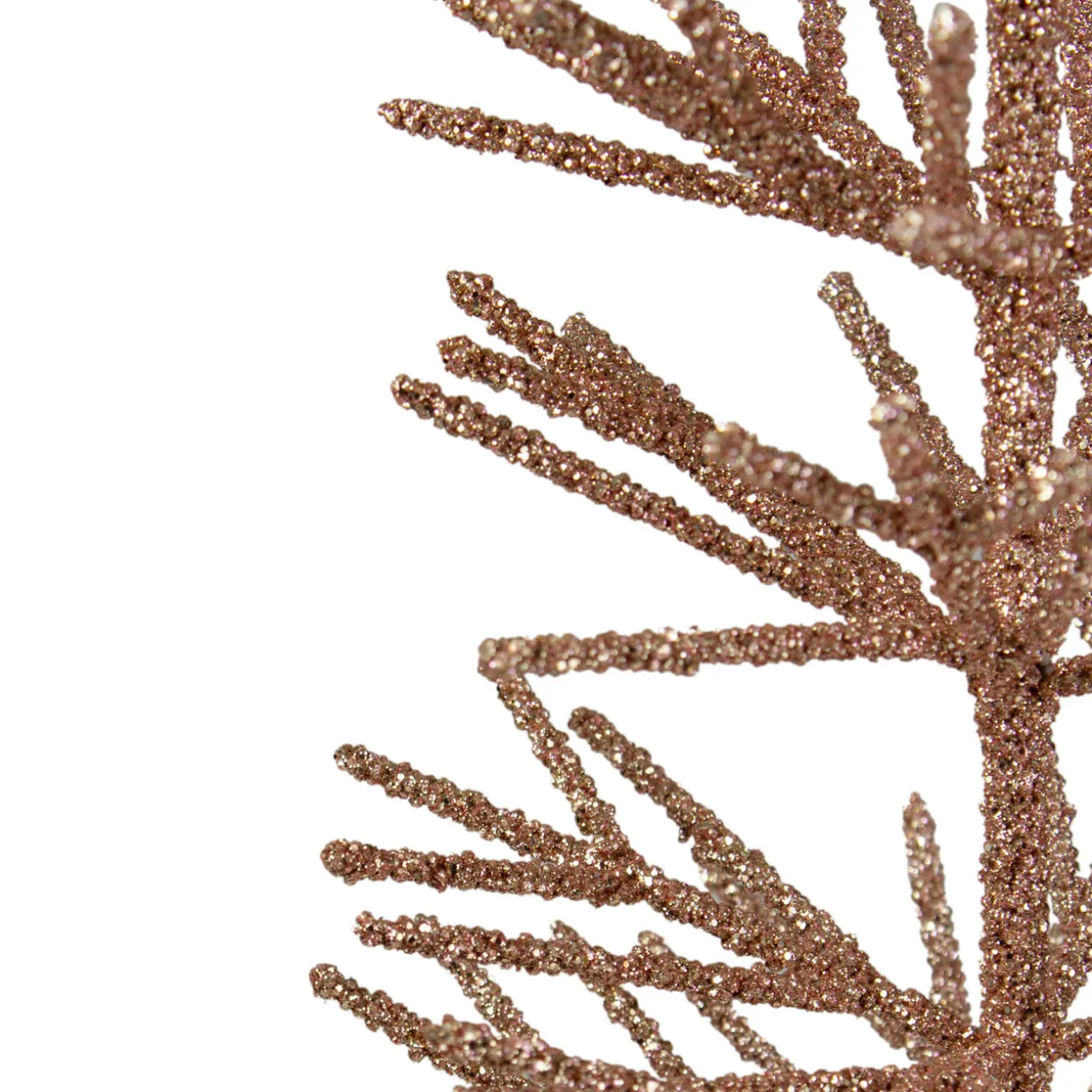 Artificial Glittered Twig Christmas Tree - 18" - Rose Gold - Unlit