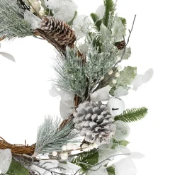 Artificial Mixed Foliage with Pine Cones Christmas Wreath, 28-Inch, Unlit
