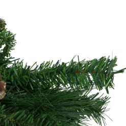 Artificial Mixed Pine with Glitter Pine Cones Christmas Teardrop Swag - 28