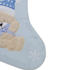 Baby's 1st Christmas Embroidered Teddy Bear Stocking - 19