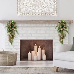 Ball Ornaments and Berries Glittered Artificial Christmas Swag - 25"