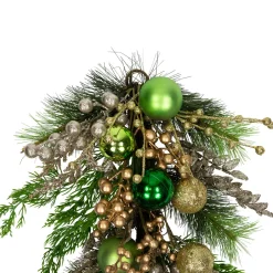 Ball Ornaments and Berries Glittered Artificial Christmas Swag - 25
