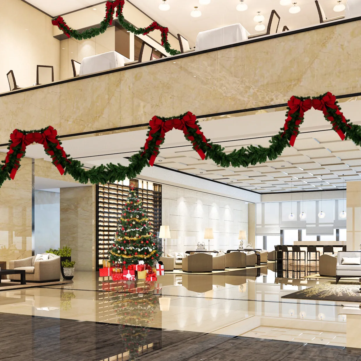 Balsam Pine Artificial Commercial Christmas Garland - 50' x 12" - Unlit