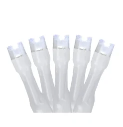 Battery Operated LED Christmas Lights - Pure White - 9.5' White Wire - 20ct