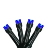 Battery Operated LED Christmas Lights - Blue - 9.5' Green Wire - 20ct