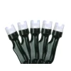Battery Operated LED Christmas Lights - Pure White - 9.5' Black Wire - 20ct