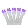 Battery Operated LED Christmas Lights - Purple - 9.5' White Wire - 20ct