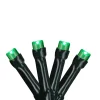 Battery Operated LED Christmas Lights - Green - 9.5' Green Wire - 20ct