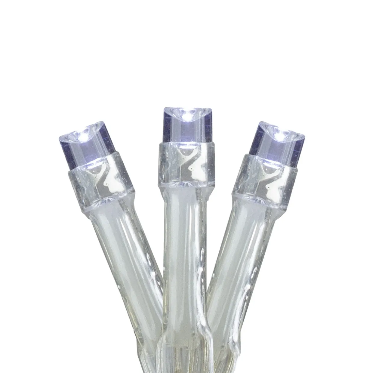 Battery Operated LED Christmas Lights – Pure White - 5' Clear Wire - 15ct