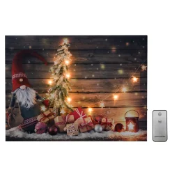 Battery Operated Lighted Wall Art - Gnome for the Holidays