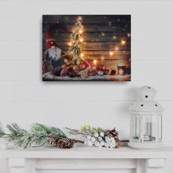 Battery Operated Lighted Wall Art - Gnome for the Holidays