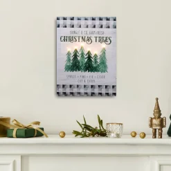 Battery Operated Lighted Wall Art - Holiday Tree Farm