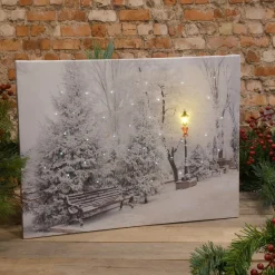 Battery-Operated Lighted Wall Art - Winter Wonderland