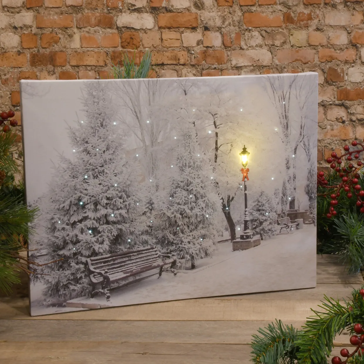 Battery-Operated Lighted Wall Art - Winter Wonderland