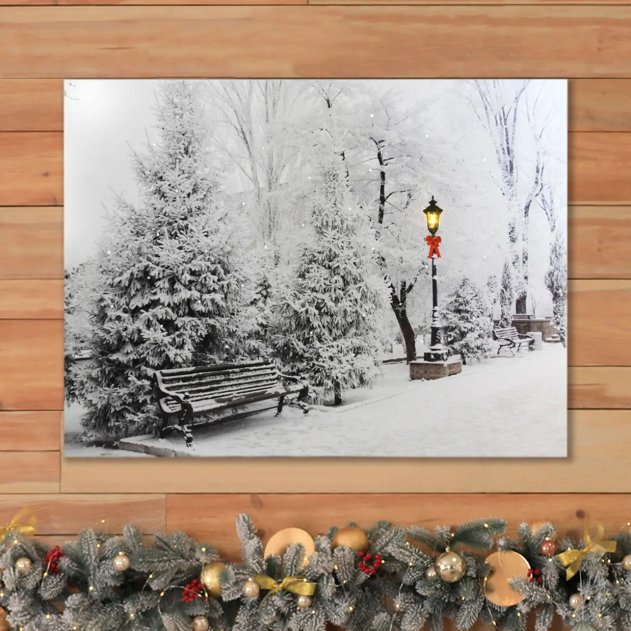 Battery-Operated Lighted Wall Art - Winter Wonderland
