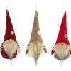 Bearded and Chubby Striped Arms Christmas Gnomes - 10.5" - Set of 3