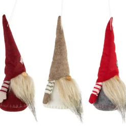 Bearded and Chubby Striped Arms Christmas Gnomes - 10.5