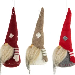 Bearded and Chubby Striped Arms Christmas Gnomes - 10.5