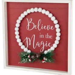 Believe in the Magic Framed Christmas Wall Sign - 9.75