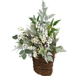 Berries and Pinecones Frosted Artificial Christmas Decoration - 28