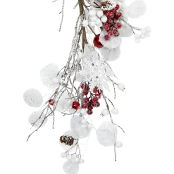 Berries and Snowflakes Artificial Christmas Garland - 6' x 8