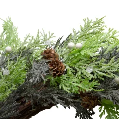 Berry, Cedar and Pine Cone Artificial Christmas Wreath - 24-Inch, Unlit