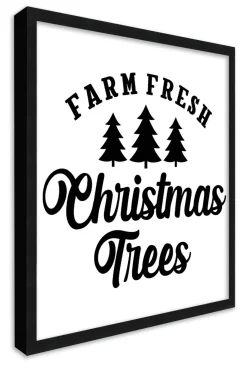 Black and White Christmas Trees 15.5