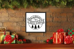 Black and White Christmas Tree Farm 15.5