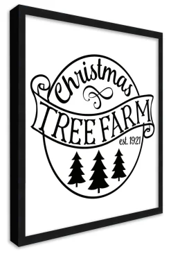 Black and White Christmas Tree Farm 15.5