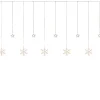 B/O Star and Snowflake Window Curtain Christmas Lights - Clear LED - 5.75' - Clear Wire - 250ct