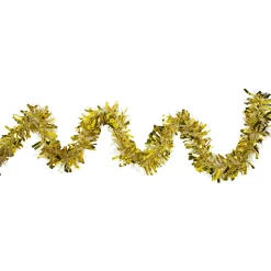 Boa and Snow Blush Wide Cut Tinsel Commercial Christmas Garland - 50' x 3" - Gold - Unlit