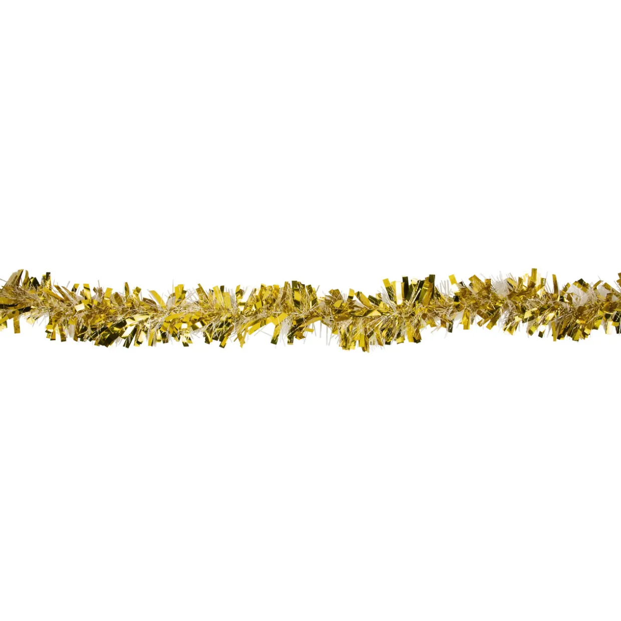 Boa and Snow Blush Wide Cut Tinsel Commercial Christmas Garland - 50' x 3" - Gold - Unlit