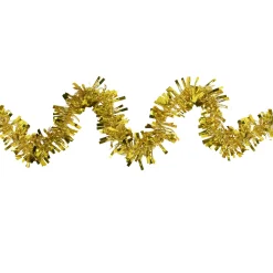 Boa Wide Cut Tinsel Commercial Christmas Garland - 50' x 3" - Gold - Unlit
