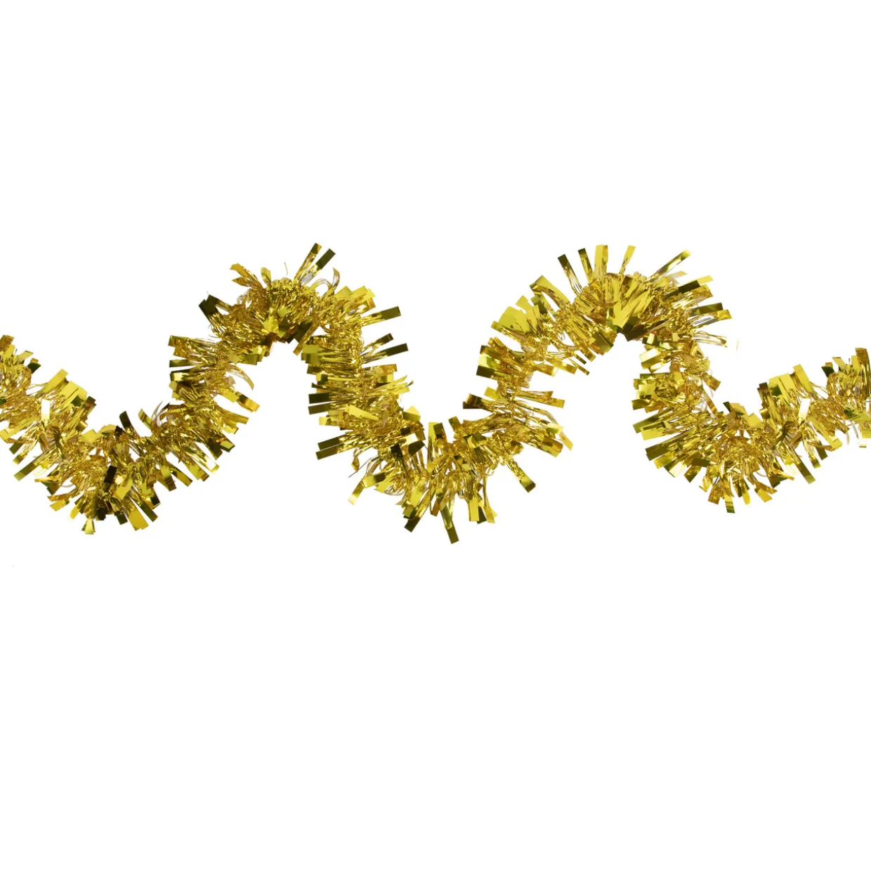 Boa Wide Cut Tinsel Commercial Christmas Garland - 50' x 3" - Gold - Unlit