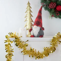 Boa Wide Cut Tinsel Commercial Christmas Garland - 50' x 3" - Gold - Unlit