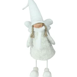 Bobble Girl Angel Christmas Figurine - 26.75" - White