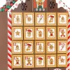 BRUBAKER Reusable Wooden Advent Calendar to Fill - Gingerbread House with LED Lighting - DIY Christmas Calendar 10.31 x 17.72 x 2.17 inches